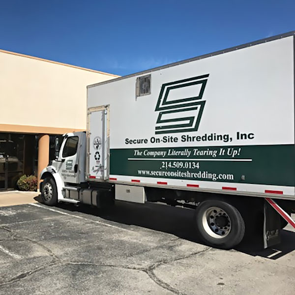 Secure On-Site Shredding truck for hauling items