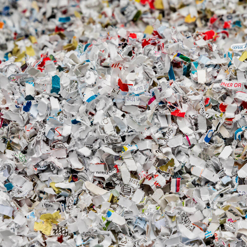 pile of cross-cut shredded paper