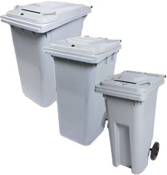 65-96 Gallon Cart wide shredding bin in DFW