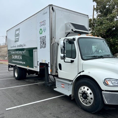 Secure On-Site Shredding truck for shredding items