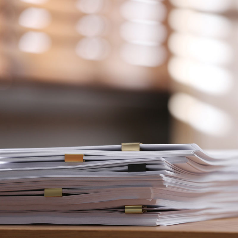 Stack of Medical Records waiting to be shredded in Dallas-Forth Worth, TX