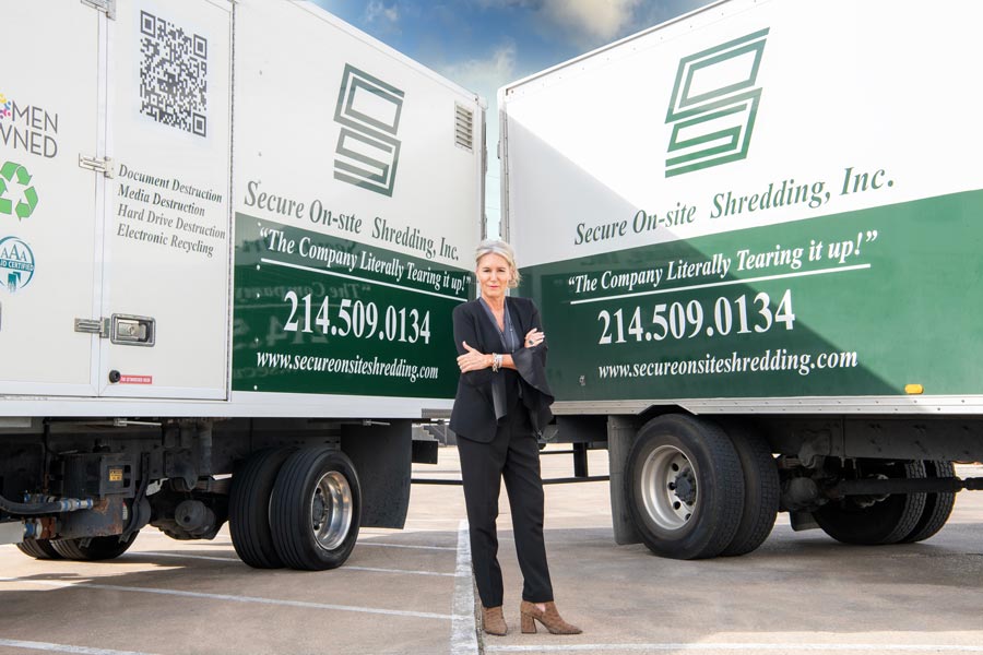Secure On-Site Shredding Owners at the Richardson drop-off location