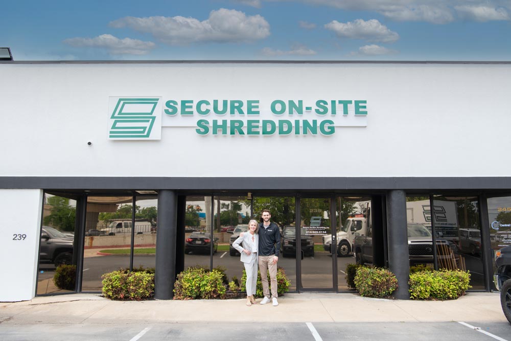 Secure On-Site Shredding Owners at the Richardson drop-off location